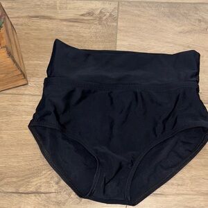 High-Waisted Black Swim Bottoms